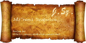 Jánosi Szabolcs névjegykártya