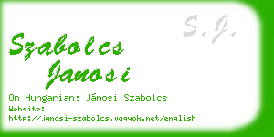 szabolcs janosi business card